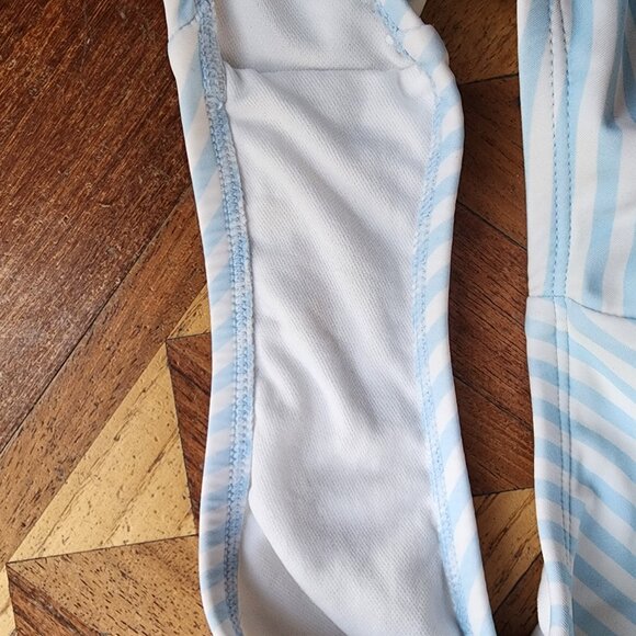 Shade & Shore Blue/White Striped One-Piece Bathing Suit Size XS (0-2) - Picture 13 of 14